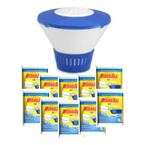 Kit Flutuador Clorador P/ Piscina Com 10 Pastilha Hcl Penta