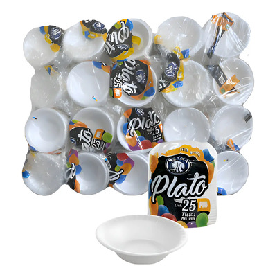 Plato Térmico Desechable Ph6 Reyma 500 Piezas Color Blanco