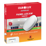 Luminária Plafon Led Sobrepor 24w 6500k Redonda Ourolux