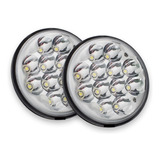 2 Faros Led Unidad Redonda 5 Pulgadas 12 Led Alta Y Baja 