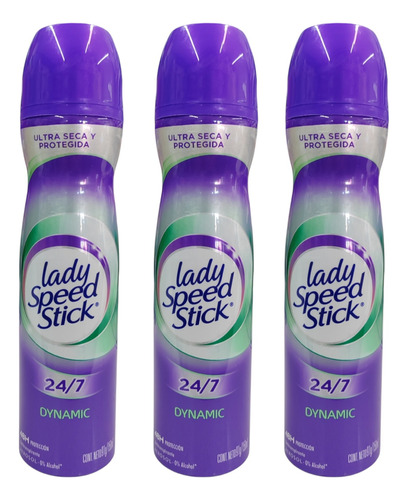  Pack X3 Desodorante Lady Speed Stick Dynamic 24/7