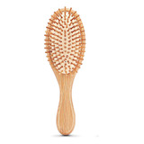 Cepillo Para El Cabello De Madera Antifrizz Cerdas De Bambú
