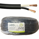 Cable Extra Uso Rudo 100% Cobre 2x10 Awg Rollo 100 Metros