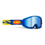 Goggle Motocross Enduro Mtb Fmf Edición 100% Flame Navy