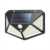 Lampara De Panel Solar Para Exteriores De 100 Led Sensor X4