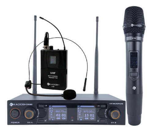 Microfone Sem Fio K502c Uhf Mão E Headset Kadosh