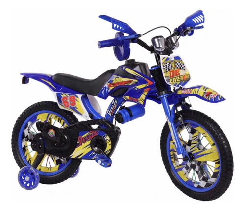 Bici Moto Infantil Con Rueda De Apoyo Aro 12