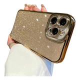 Funda Brillantes Para iPhone 12 Pro Max + Mica Dama Mujer