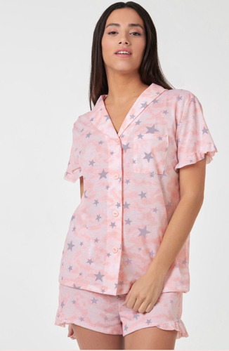 Pijama So Pink Camisero Con Short Trendy 18032 Talle S Al Xl