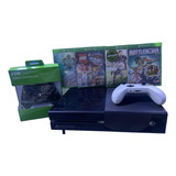 Console Xbox One Fat 500gb Com 2 Controles 4 Jogos Novos Lacrado Sem Caixa Completo Revisado Testado E Com Garantia!