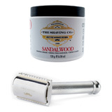 The Shaving Co Kit Crema Afeitado Sandalo Y Rastrillo Metal