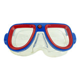 Antiparra Mascara Para Natacion Buceo De Spiderman Infantil Color Azul