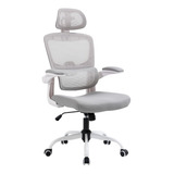 Silla De Oficina Ergonómico Con Respaldo Ajustable, Gris