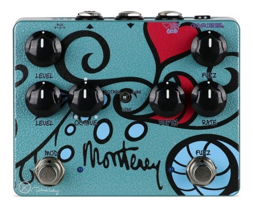 Pedal De Efeito Keeley Electronics Monterey Rotary Fuzz Vibe  Azul-celeste