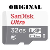 Cartão Memória Sandisk Ultra 32gb 100mb/s Classe 10 Microsd 