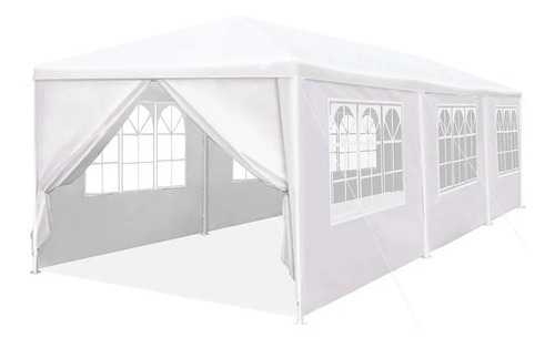 Toldo Carpa Fiestas Boda Carpa Eventos 9m X 3m Color Blanco