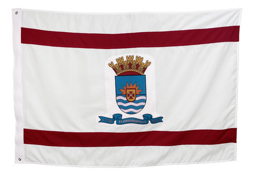 Bandeira De Florianópolis Oficial 2 Panos(1,28x0,90) Bordada