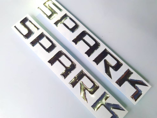 Emblemas Chevrolet Spark En Cromado, Alto Relieve 3d. Foto 4