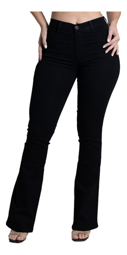 Calça Jeans Feminina Boca De Sino Sawary Tendencia Boot Cut