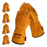 Beetro Guantes De Soldadura, 5 Pares De Cuero De Vaca Forja/