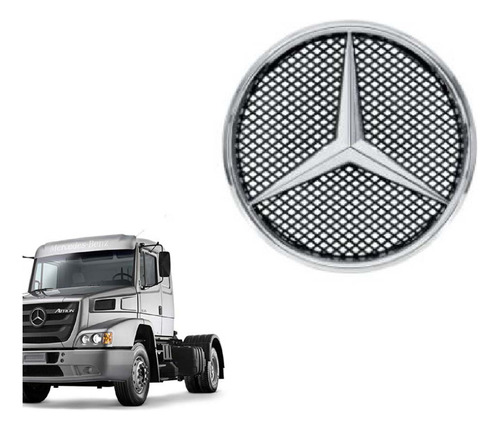 Estrela Cromada Grade Mb Atron 2324 1635 Mercedes Benz  (958