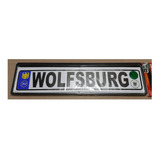 Placa Europea Metalica Con Base Portaplaca Nuevos Wolfsburg