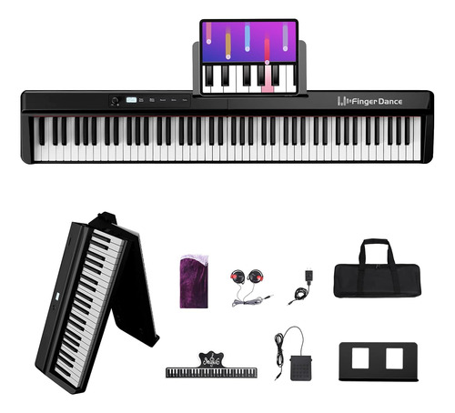 Piano Plegable 88 Teclas Teclado Pro, [chip De Actualiz...