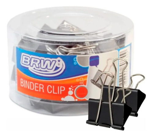 Prendedor De Papel Binder Clip 51mm Brw Caixa Com 12un
