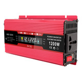 Inversor De Corriente 1200w Coche 12v.220v Lcd Usb