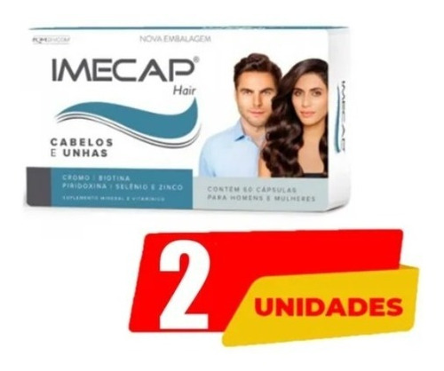 Kit 2 Imecap Hair Original 120 Cápsulas - C/ Nota Envio 24h