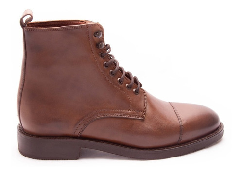 Borcego Guido Hombre Cuero Argentino Suela Goma Cordones. 