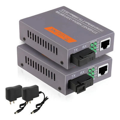 Convertidores Fibra Óptica Gigabit 10/100/1000 Ethernet 1par
