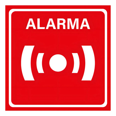 Letrero De Protección Civil Señalamiento Alarma 1 Pieza Rojo | Meses sin interés