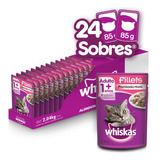 Pack X24 Alimento Gato Whiskas Fillets Parrillada Mixta