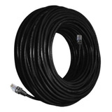 Cabo De Rede Lan Cat5e 40 Metros Preto Rj45 - Pronta Entrega