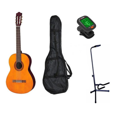 Paquete De Guitarra Acustica Yamaha C40 Atril Funda Afinador Color Natural Orientación De La Mano Diestro | Envío gratis