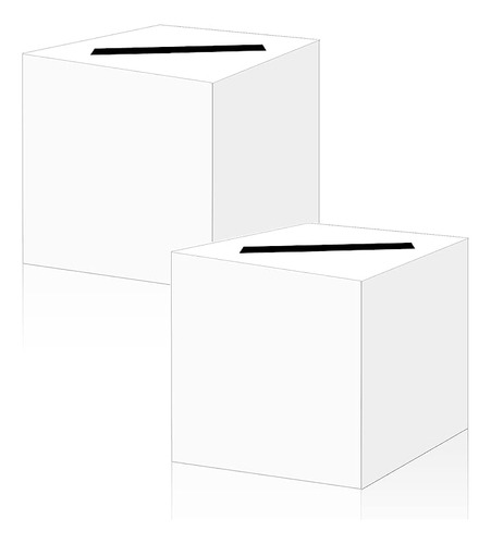 2 Cajas Tarjetas Blancas Para Bricolaje Caja Tarjetas Caja T