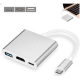 Adaptador Usb 3.0 Tipo C Para Hdmi Femea Tipo C Usb 3.0 Cor Branco