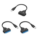 . 3 X (multi) Cable Usb De 22 Pines, Adaptador Sata A Usb .