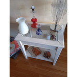 Mesa Blanca Con Vidrio Cuadradita Ikea Liatorp Importada