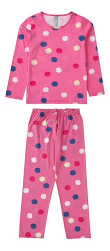 Pijama Infantil Menina Longo Malwee Kids Estampado