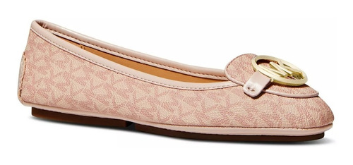 Michael Kors Zapato Flat Rosa Monogram Lillie Moc 24 Cm