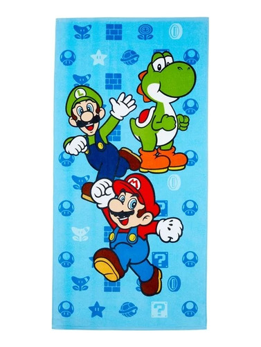 Toalla Niños Super Mario Bros Beach Towel 69x137cm Importada