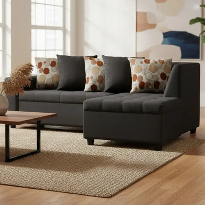Sala Esquinera Minimalista Moderna Sillón Esquinero Economic Color Chocolate | Meses sin interés