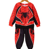 Conjunt Spiderman  Sudaderas Con Estampad Y Pant Negro Niños