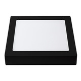 Panel Led Aplicar Plafon Cuadrado 18w Marco Negro