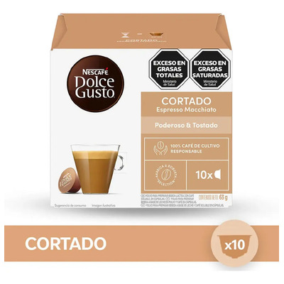 Cápsulas De Café Nescafé® Dolce Gusto® Cortado - X 10 Cápsul | MercadoLibre