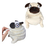 Juguete Peluche De Perro Suave Lindo Muñeco De Pug Gordito