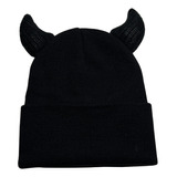 Gorro De Punto Con Forma De Cuerno De Diablo (bk) De Dibujos