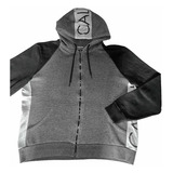 Campera Gris De Algodón Con Capucha Calvin Klein De Hombre